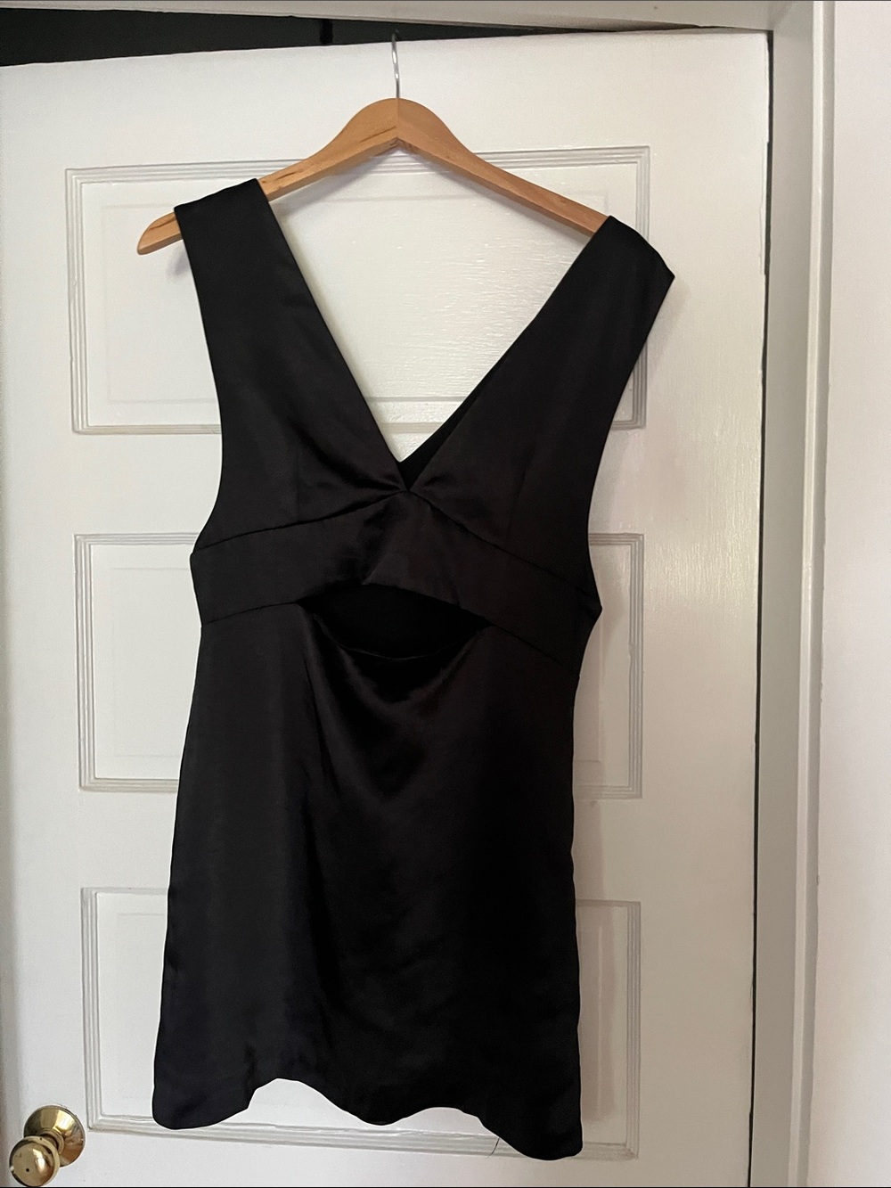 Endless Rose Anthropologie little black sexy satin dress